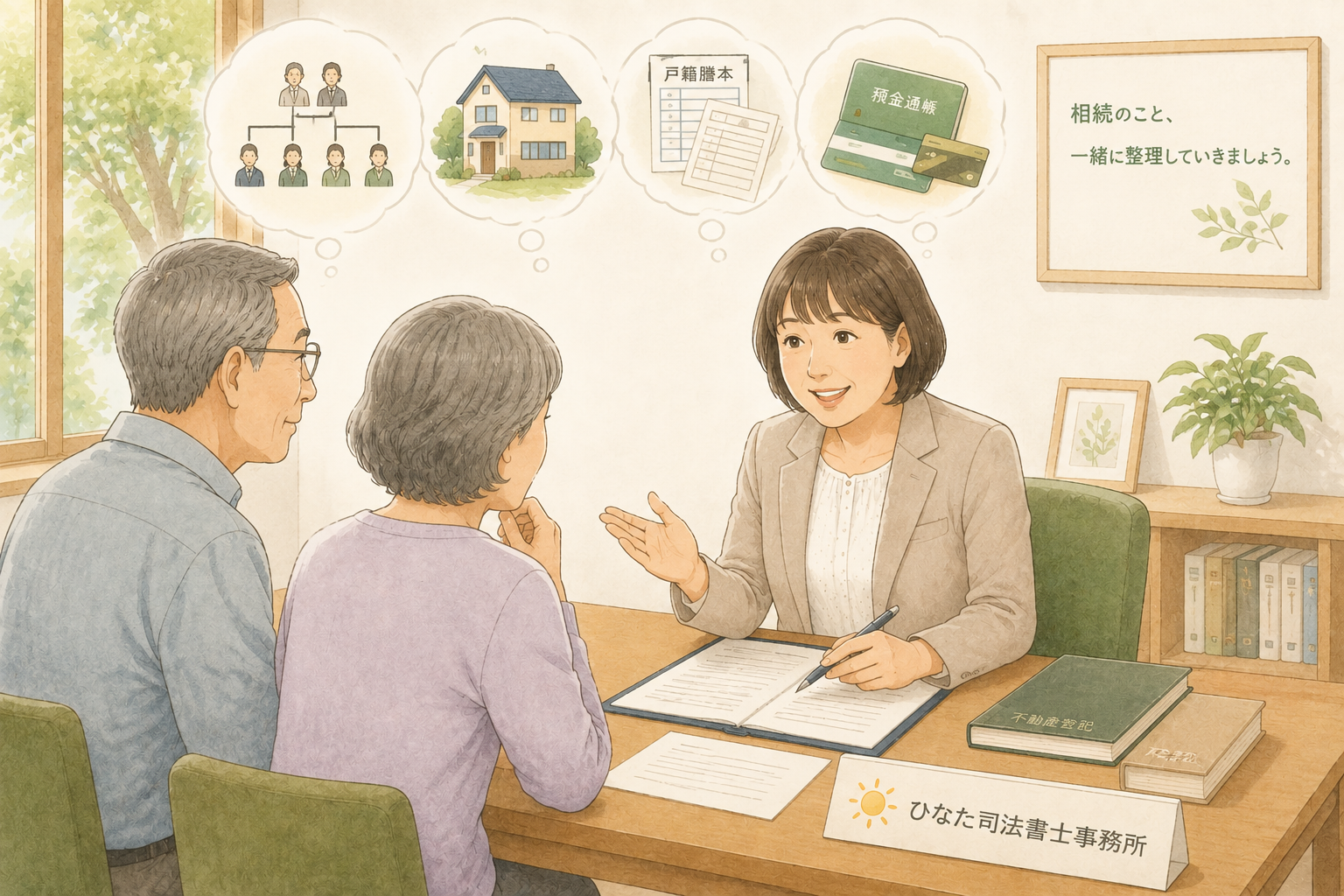 相続について司法書士へ相談するイメージ